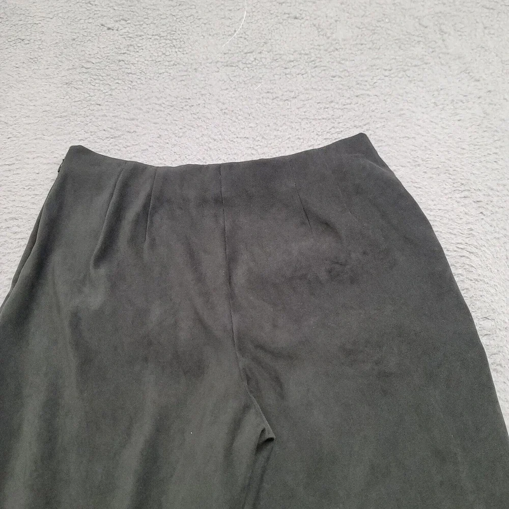 J Jill Pants Womens 8 Black Side Zip Casual Stretch Flat‎ Front Mid Rise